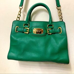 Michael Kors Green Leather Hamilton